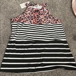 Leopard & striped tank!